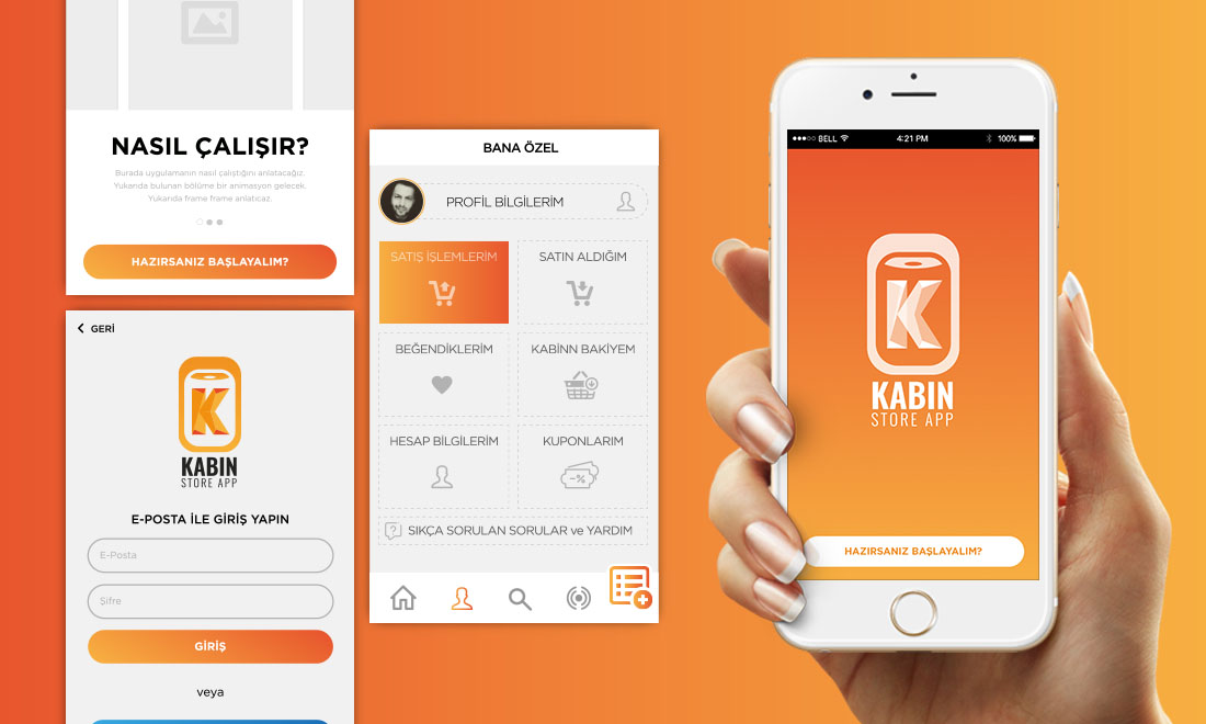 Kabin App Arayüz Tasarımı